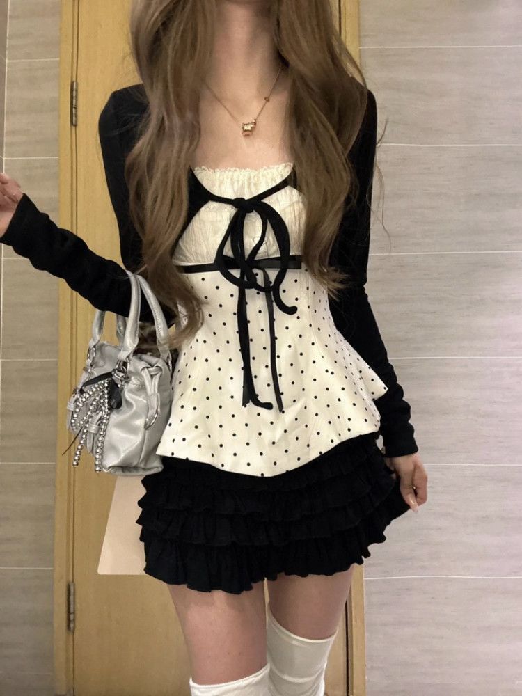 Conjunto de Moda Coreana com P - Cami Top Lace avaliação e preço